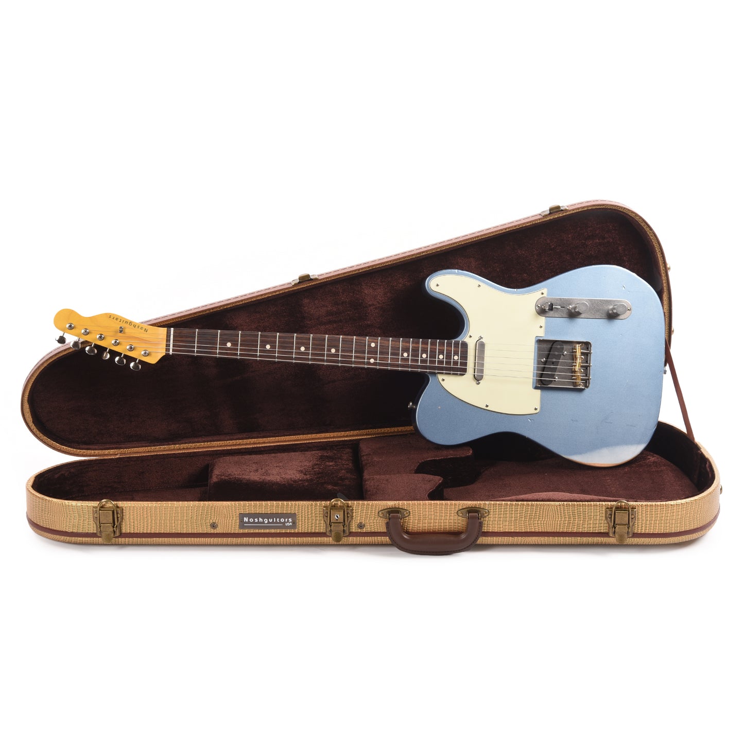 Nash T-63 Ice Blue Metallic Medium Relic Electric Guitars / Solid Body
