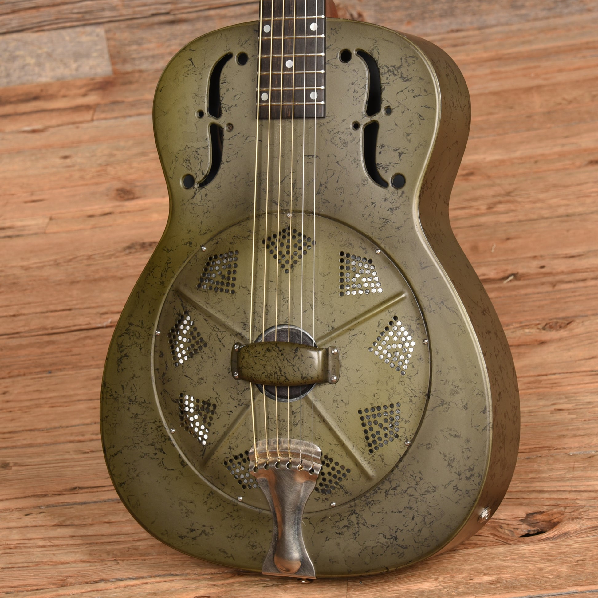 National NRP B-Series 14 Fret Black Rust 2015 Acoustic Guitars / Resonator