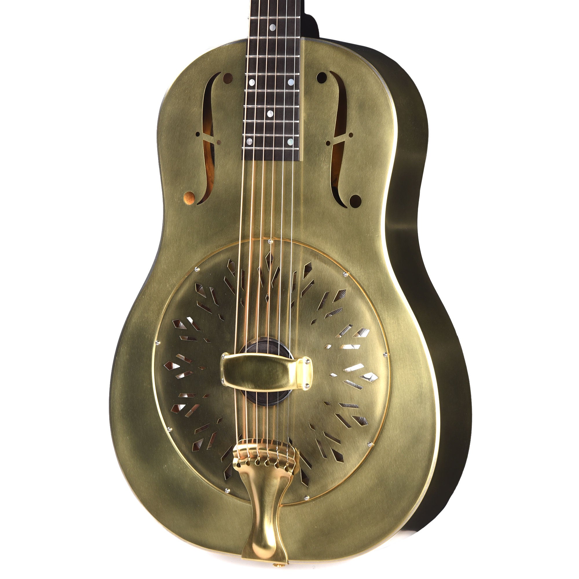 National RAW Single Cone Brass 12-Fret Acoustic Guitars / Resonator