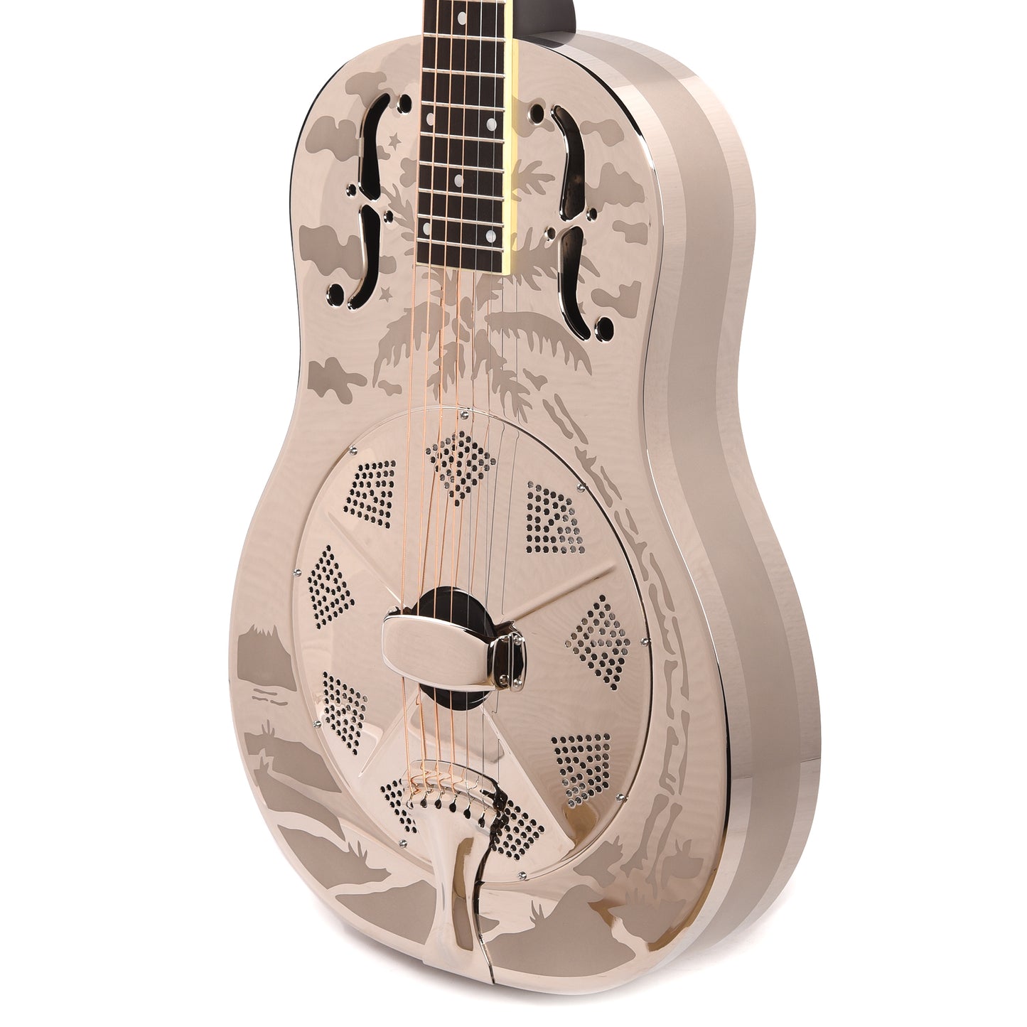 National Style O Single Cone Brass Bright Nickel 12-Fret Acoustic Guitars / Resonator