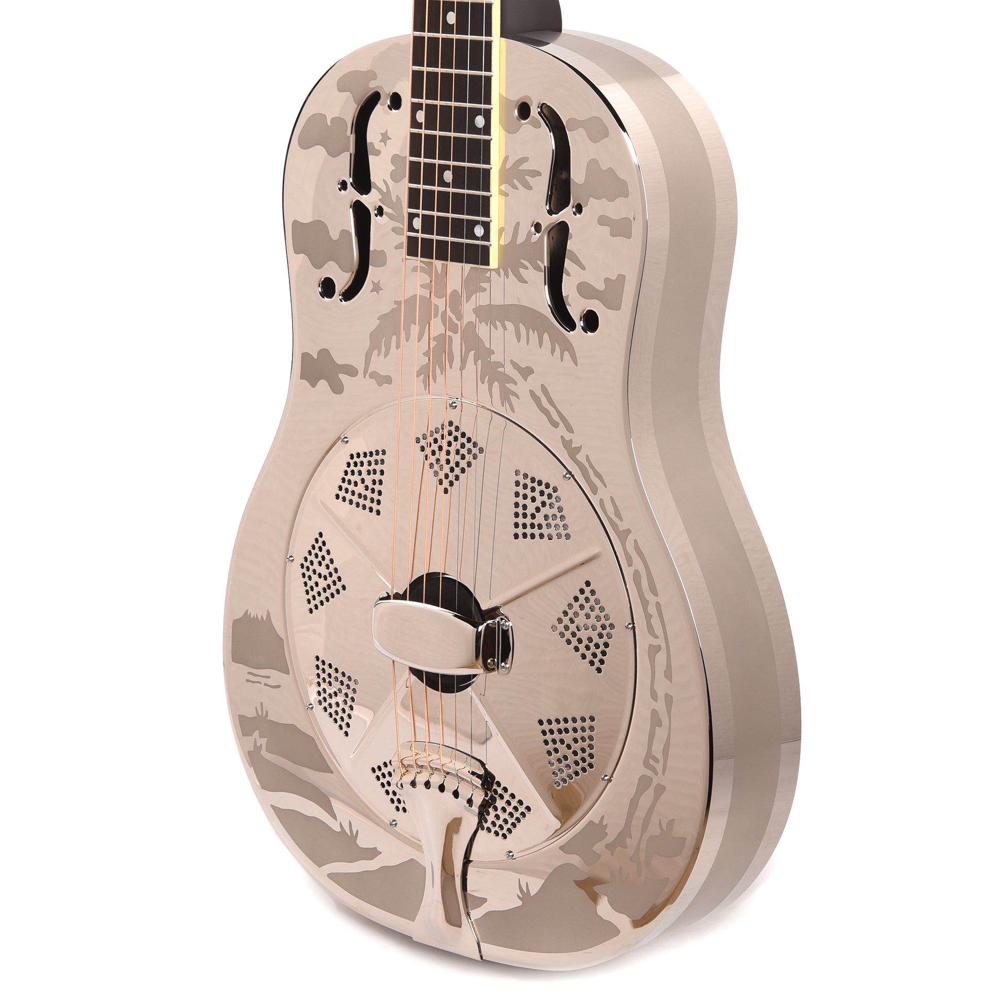 National Style O Single Cone Brass Bright Nickel 12-Fret Acoustic Guitars / Resonator