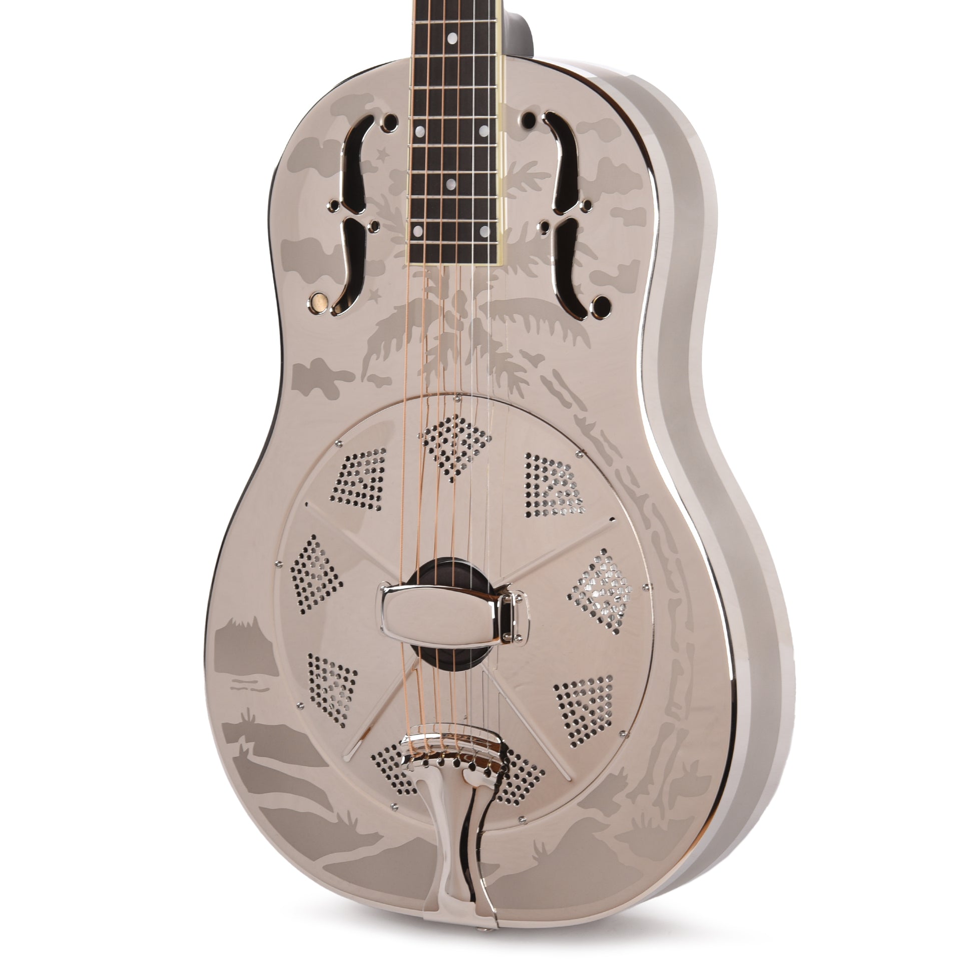 National Style O Single Cone Brass Bright Nickel 12-Fret Acoustic Guitars / Resonator