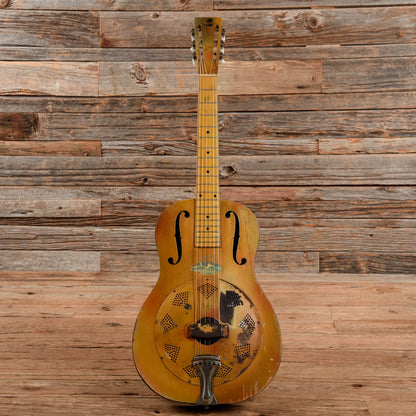 National Wood Body Triolian Yellow w/ Graphic 1930s Acoustic Guitars / Resonator