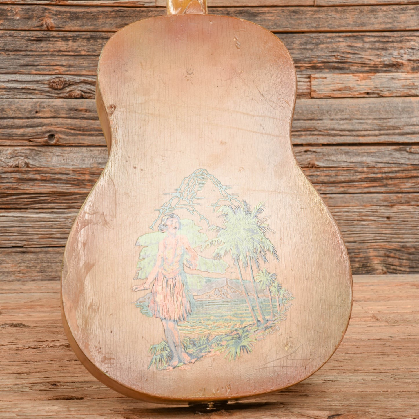 National Wood Body Triolian Yellow w/ Graphic 1930s Acoustic Guitars / Resonator