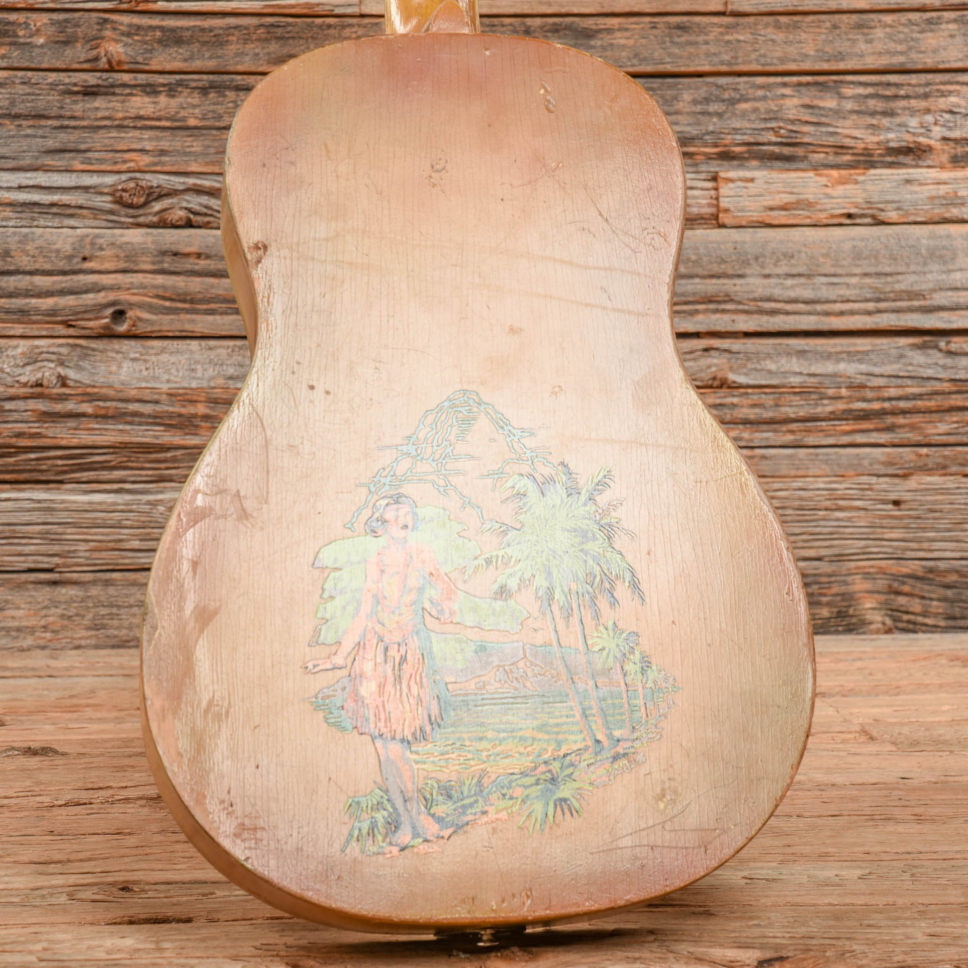 National Wood Body Triolian Yellow w/ Graphic 1930s Acoustic Guitars / Resonator
