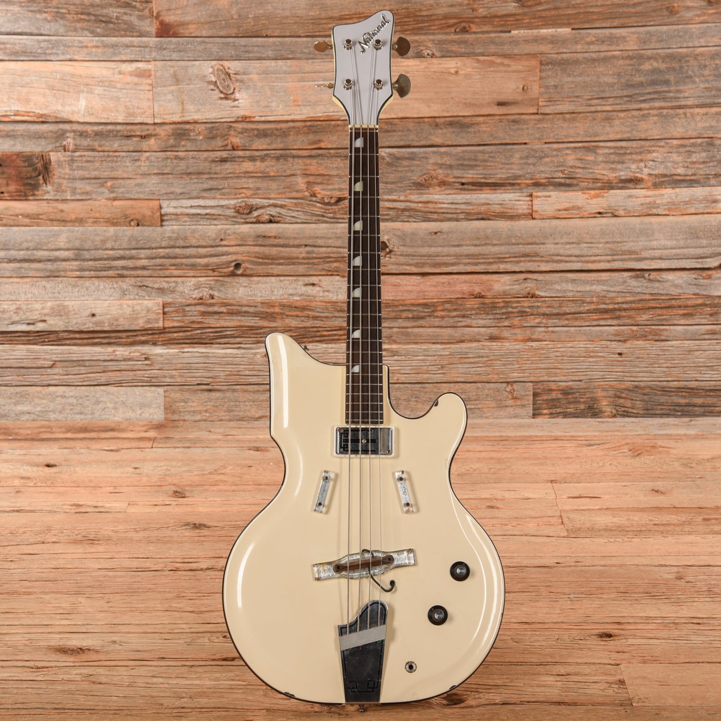 National Res-o-glass Val-Pro 85 Bass White 1960s Bass Guitars / 5-String or More