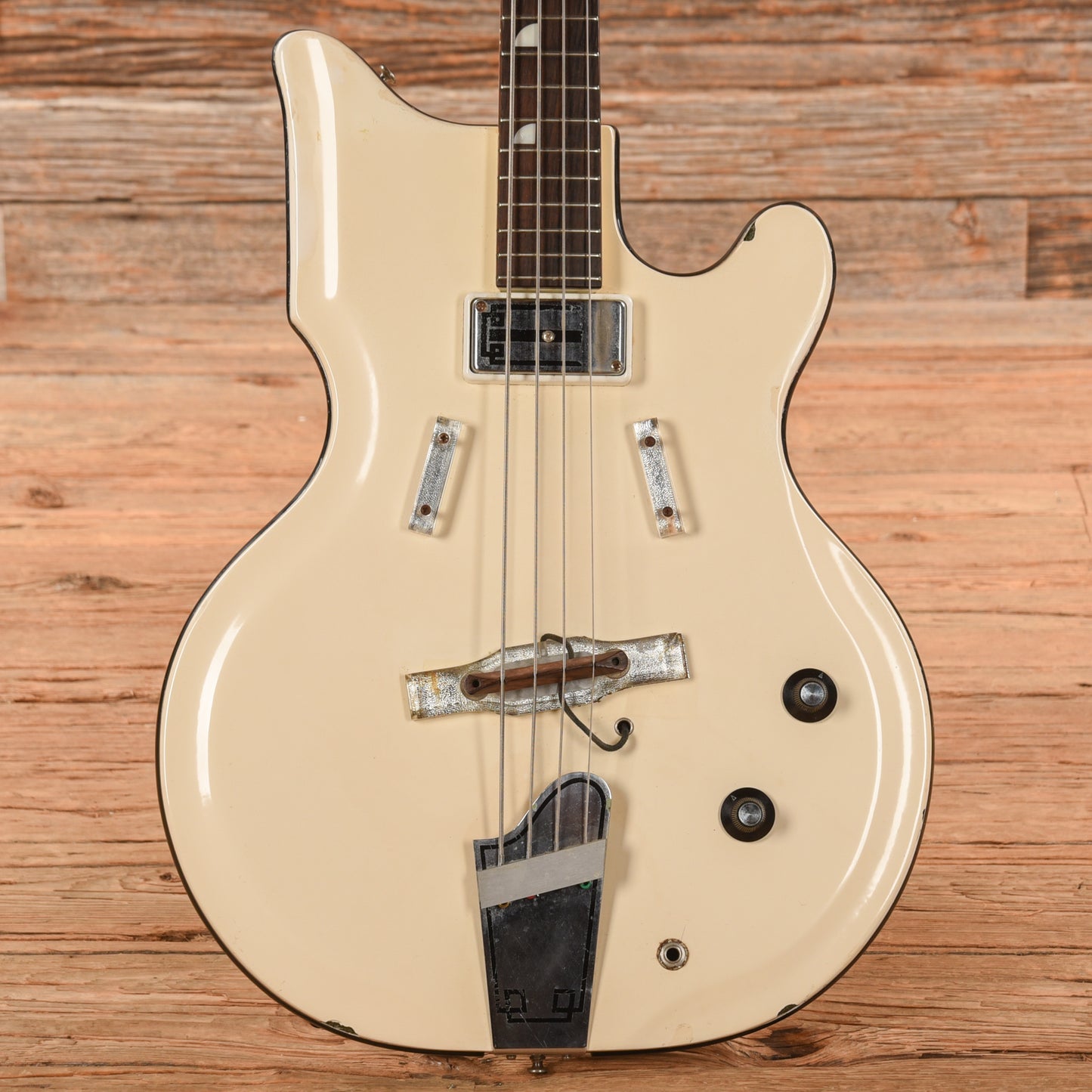 National Res-o-glass Val-Pro 85 Bass White 1960s Bass Guitars / 5-String or More