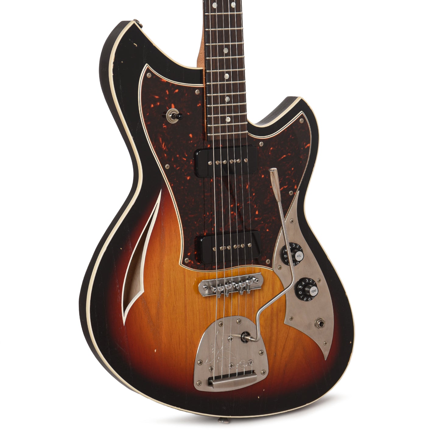 Novo Miris J 3-Tone Burst Light Distress w/Fralin P-90 Pickups Electric Guitars / Hollow Body