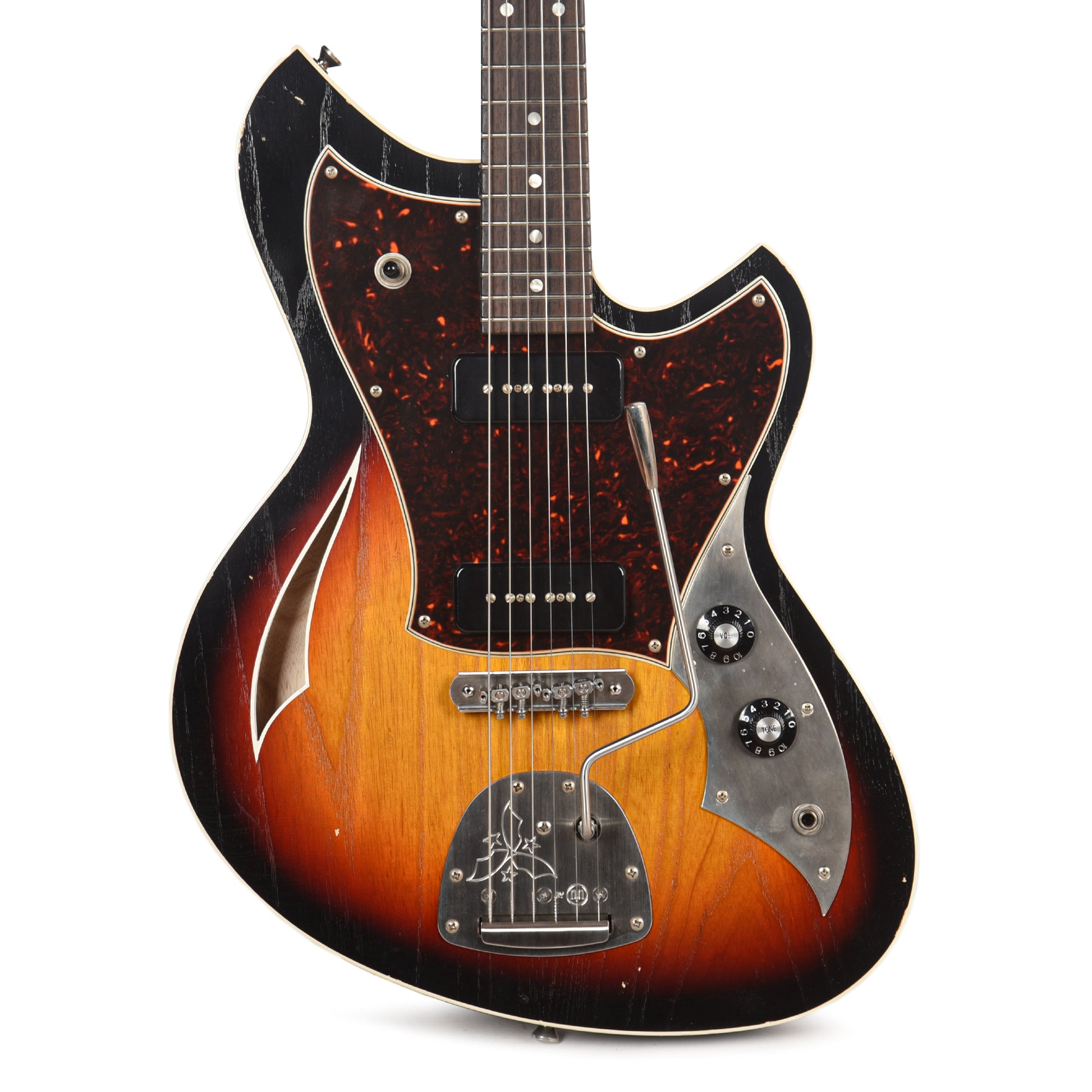 Novo Miris J 3-Tone Burst Light Distress w/Fralin P-90 Pickups Electric Guitars / Hollow Body