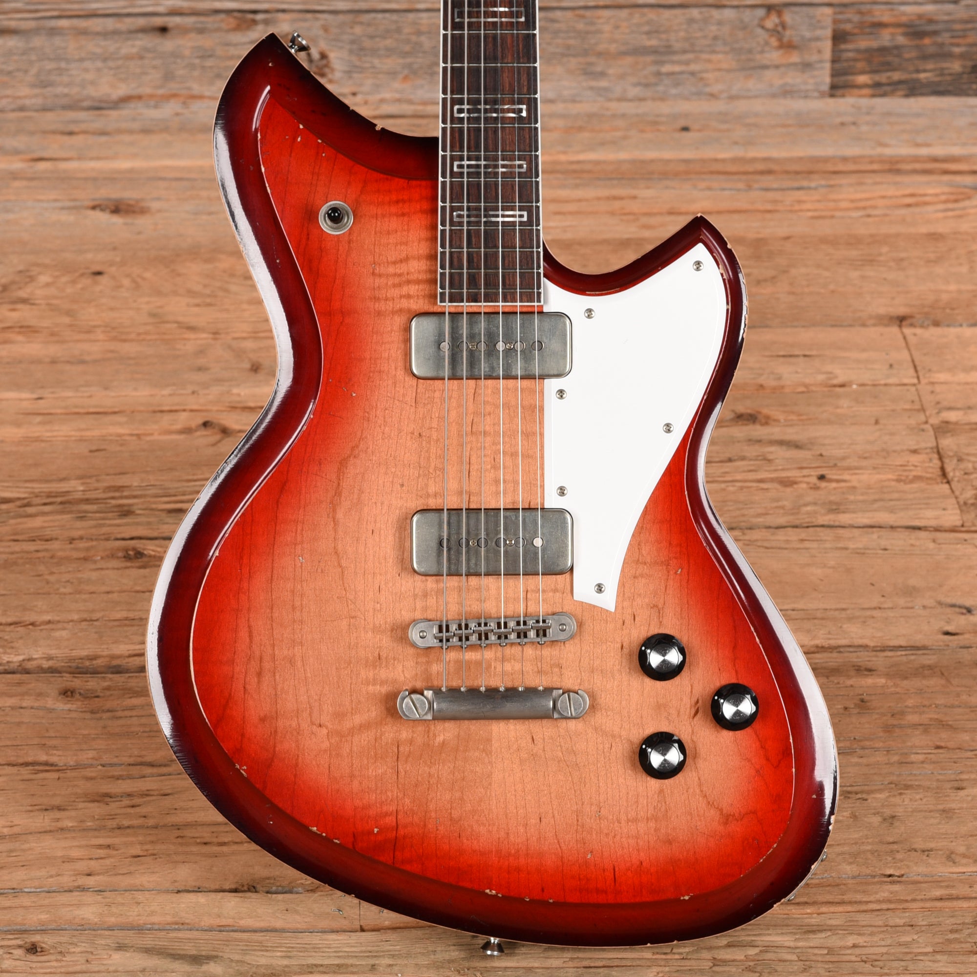 Novo Dealer Limited Chambered Serus P2 Bonfire w/Dark Cherry Back Light Distress Electric Guitars