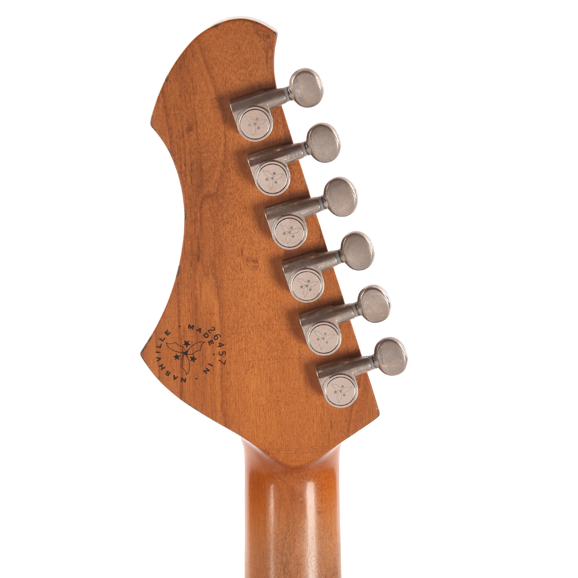 Novo Dealer Limited Miris J HH Pelham Burst Light Distress w/ Amber Back & Sides & Lollar Low Wind Imperial Humbuckers Electric Guitars