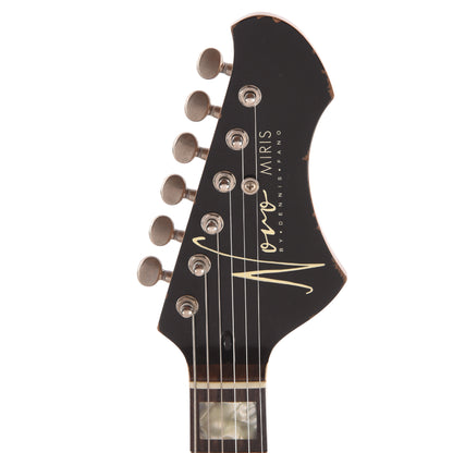 Novo Dealer Limited Miris J HH Pelham Burst Light Distress w/ Amber Back & Sides & Lollar Low Wind Imperial Humbuckers Electric Guitars