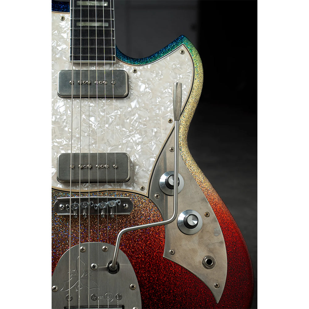Novo Dealer Limited Serus J Dark Side Sparkle Extra Light Distress w/ Lollar P-90 Pickups Electric Guitars
