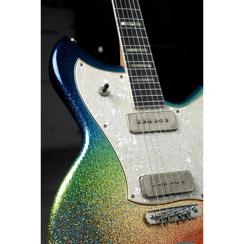 Novo Dealer Limited Serus J Dark Side Sparkle Extra Light Distress w/ Lollar P-90 Pickups Electric Guitars