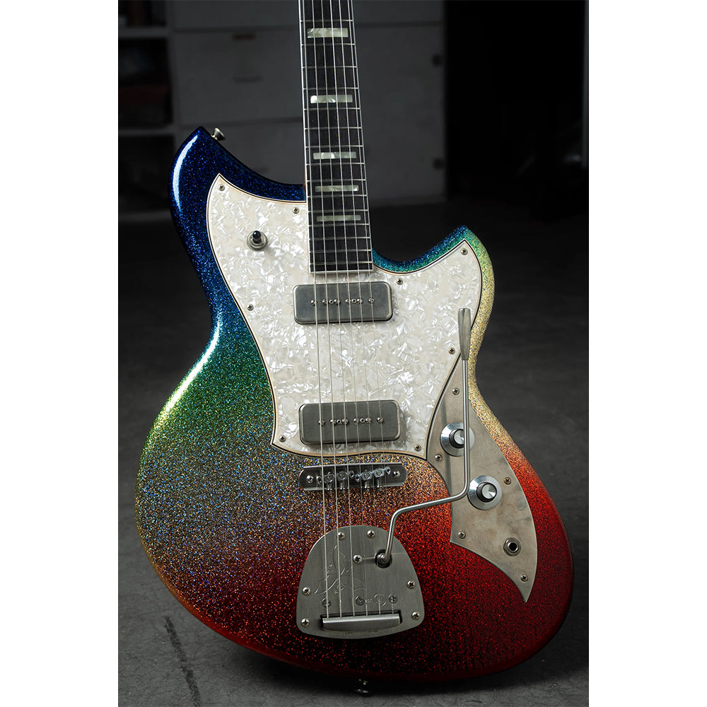Novo Dealer Limited Serus J Dark Side Sparkle Extra Light Distress w/ Lollar P-90 Pickups Electric Guitars