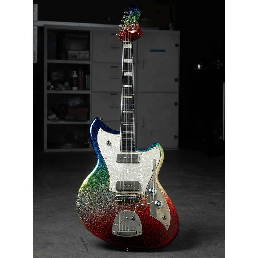 Novo Dealer Limited Serus J Dark Side Sparkle Extra Light Distress w/ Lollar P-90 Pickups Electric Guitars