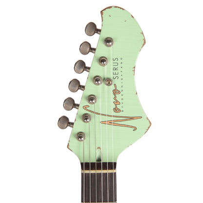 Novo Dealer Limited Serus J Surf Green over '64 3-Tone Burst Medium Distress w/Fralin P-90s Electric Guitars