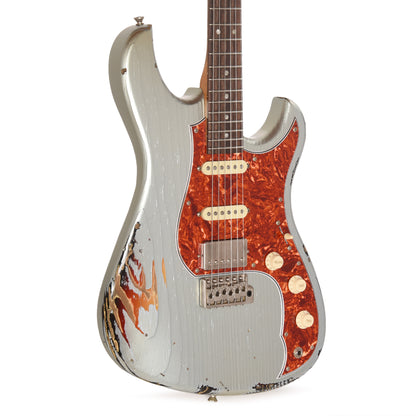 Novo Idris HSS Ice Blue Metallic Over '64 3-Tone Burst Medium Distress w/ Fralin Modern PAF & Vintage Hot Strat Pickups Electric Guitars