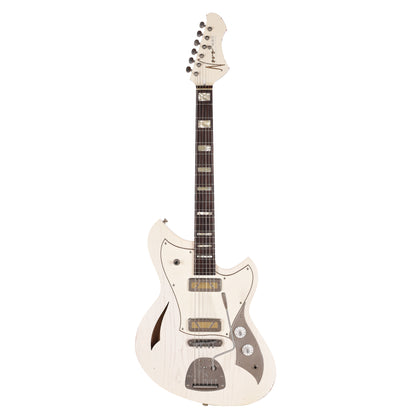 Novo Miris J Olympic White Light Distress w/ Lollar Gold Foil Pickups Electric Guitars