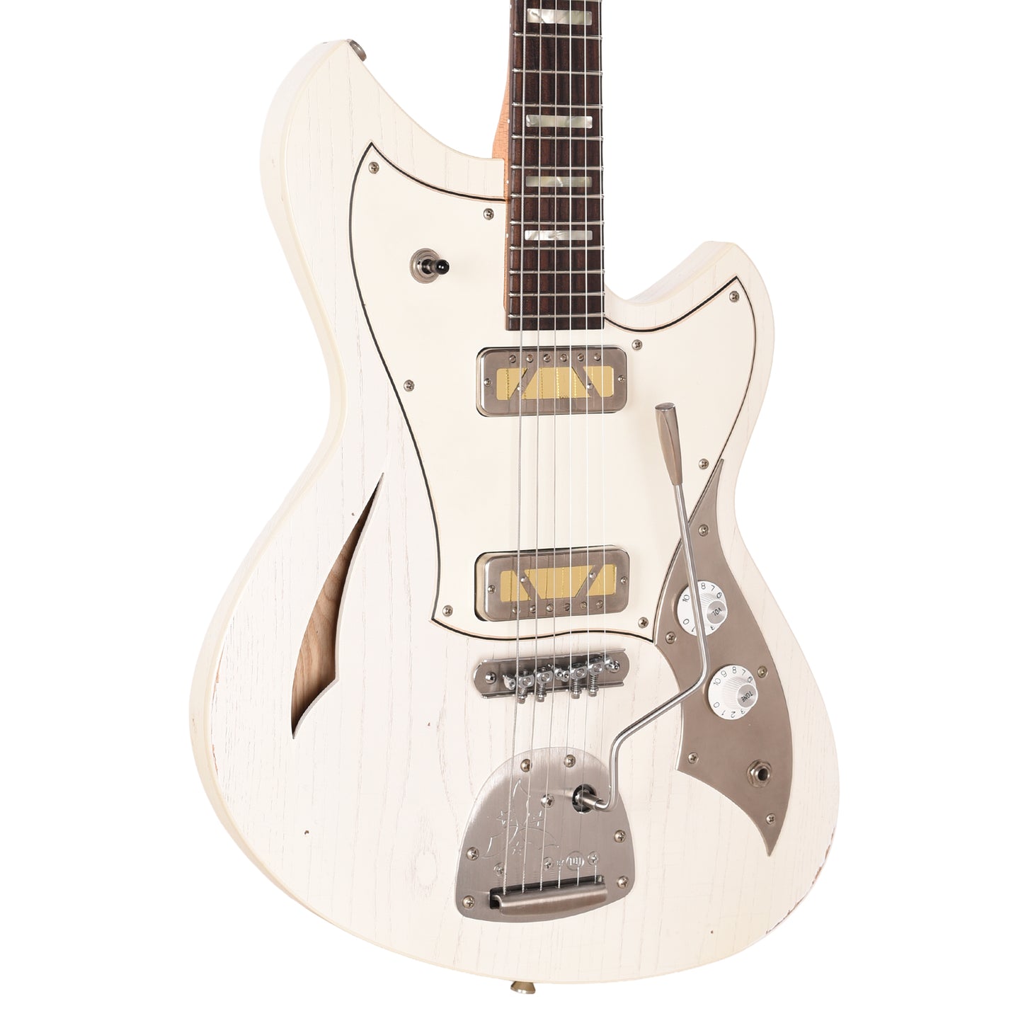 Novo Miris J Olympic White Light Distress w/ Lollar Gold Foil Pickups Electric Guitars