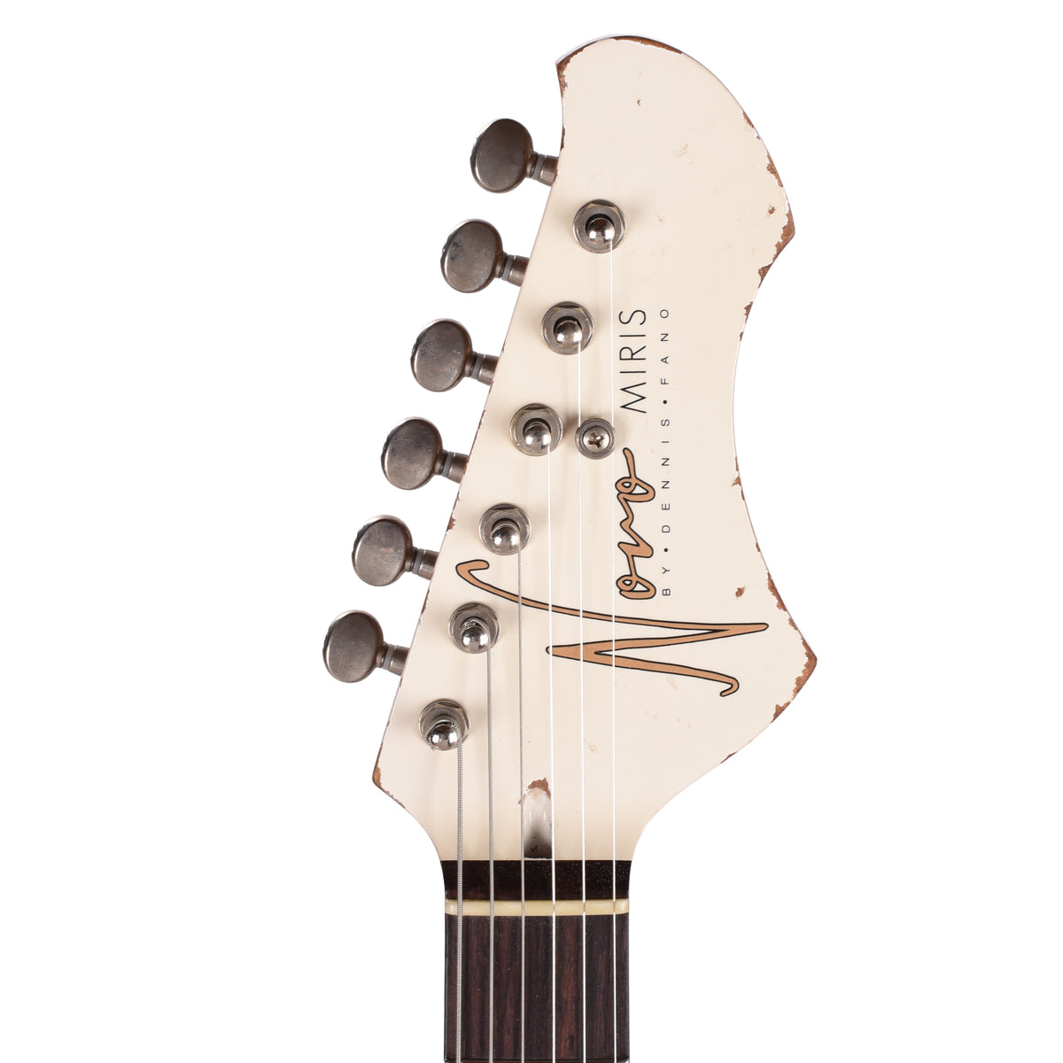 Novo Miris J Olympic White Medium Distress w/ Fralin P-90 Pickups Electric Guitars
