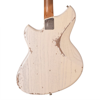 Novo Miris J Olympic White Medium Distress w/ Fralin P-90 Pickups Electric Guitars