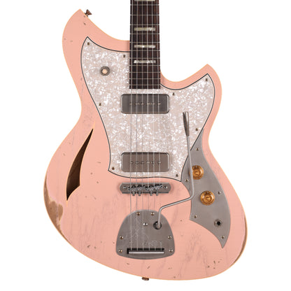 Novo Miris J Shell Pink Medium Distress w/ Lollar P-90 Pickups Electric Guitars