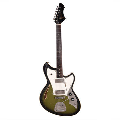 Novo Miris J Uffington Burst Light Distress w/ Fralin P-90s Electric Guitars
