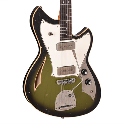Novo Miris J Uffington Burst Light Distress w/ Fralin P-90s Electric Guitars