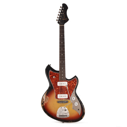Novo Serus J '64 3-Tone Burst Medium Distress w/ Fralin P-90 Pickups Electric Guitars