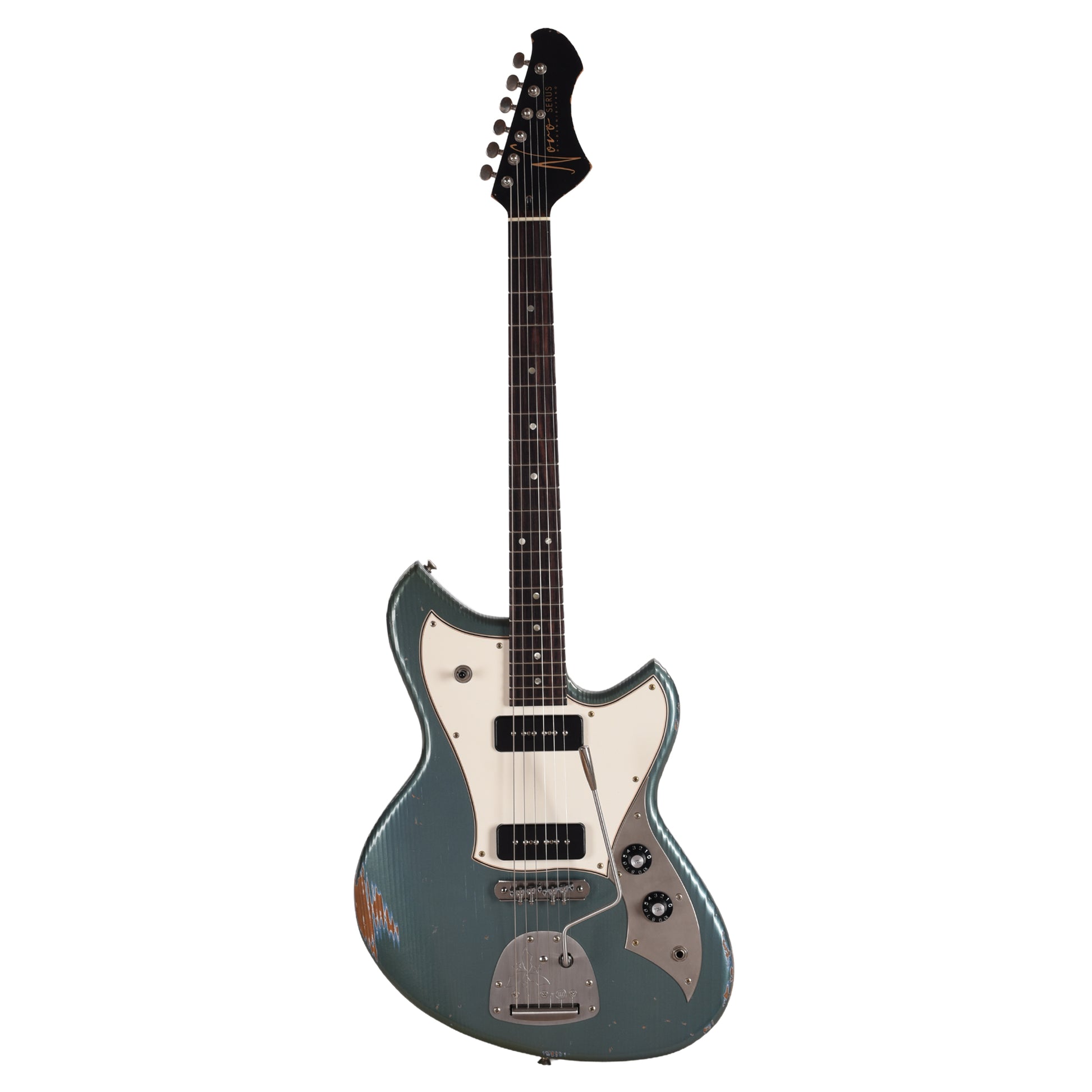 Novo Serus J Aged Pelham Blue Medium Distress w/ Fralin P-90 Pickups Electric Guitars