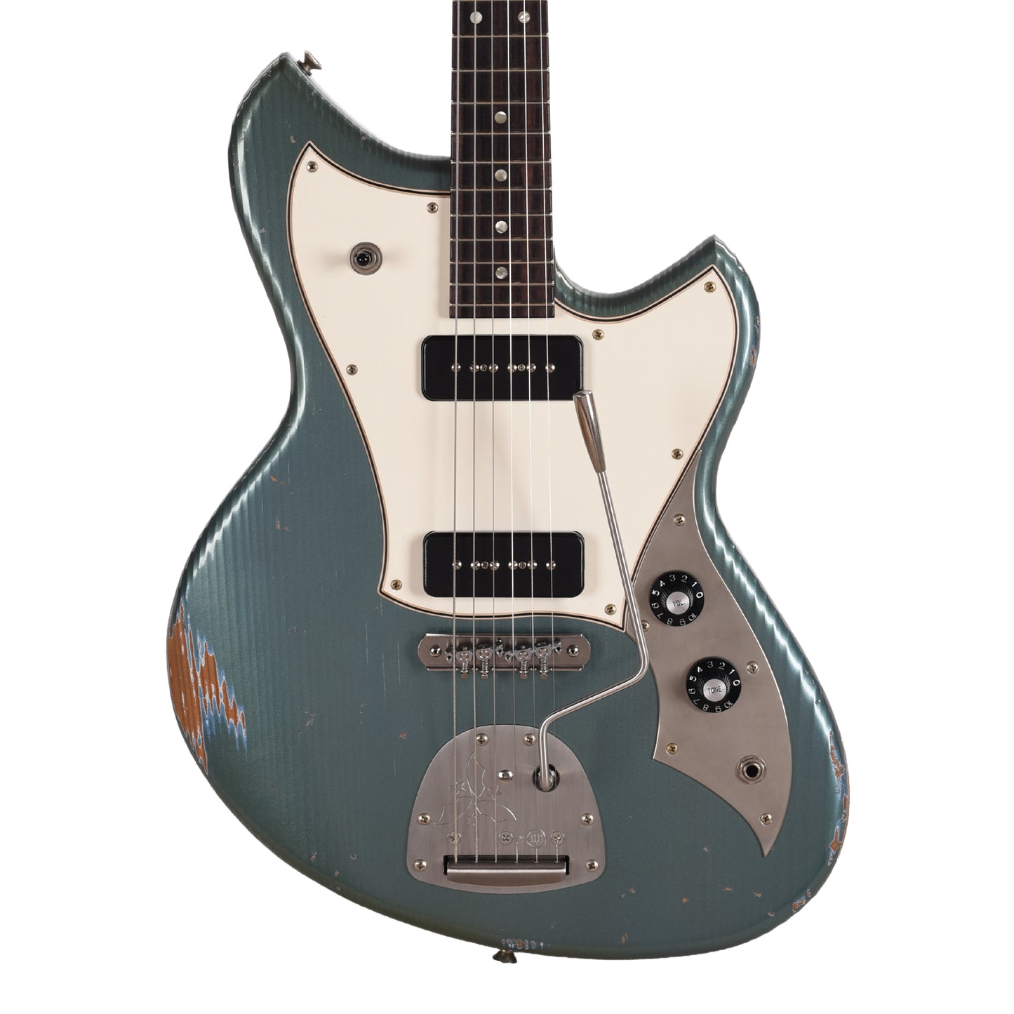 Novo Serus J Aged Pelham Blue Medium Distress w/ Fralin P-90 Pickups Electric Guitars