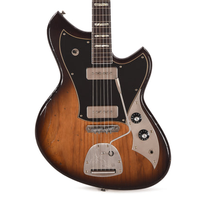 Novo Serus J Amber Burst Light Distress w/ Fralin P-90 Pickups Electric Guitars