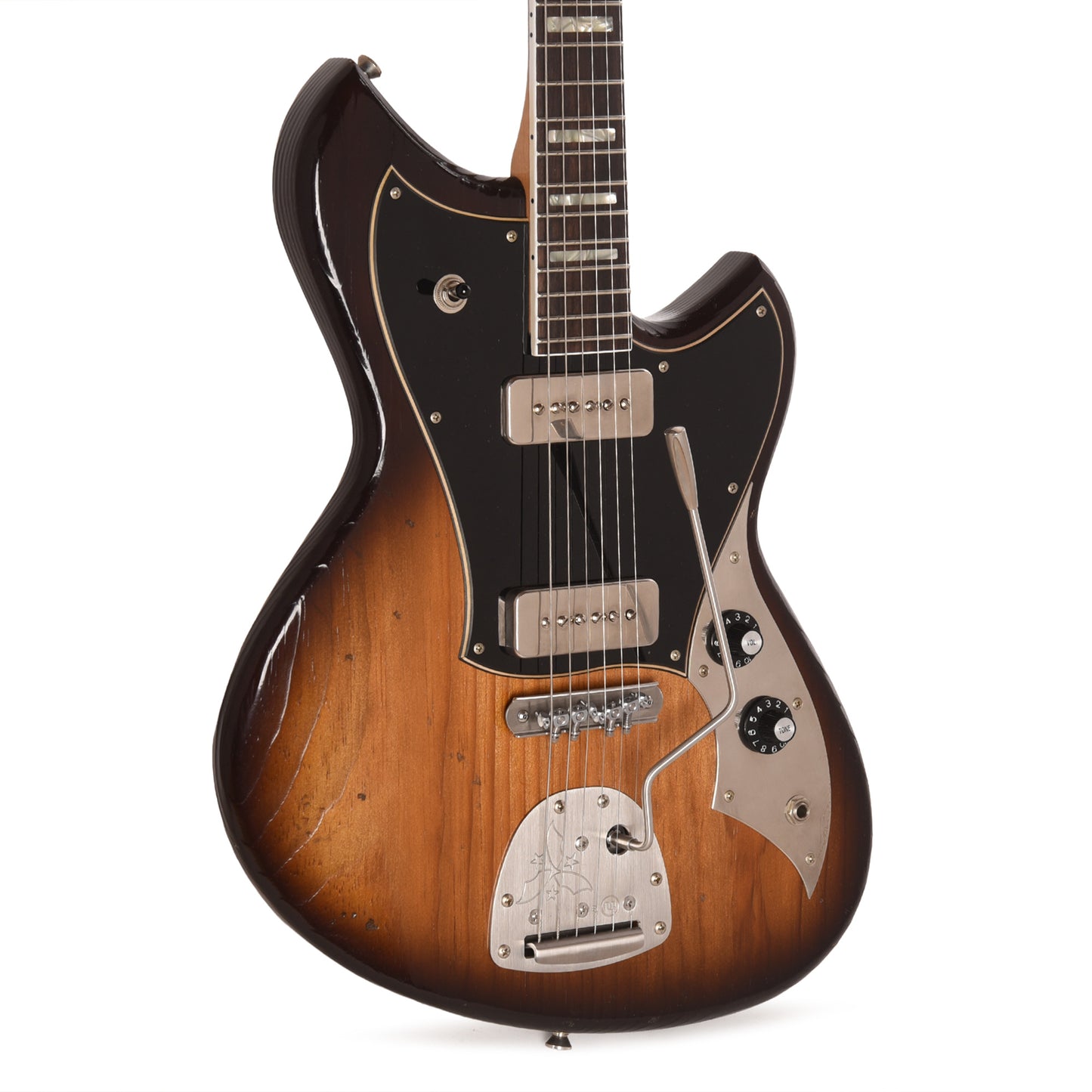 Novo Serus J Amber Burst Light Distress w/ Fralin P-90 Pickups Electric Guitars