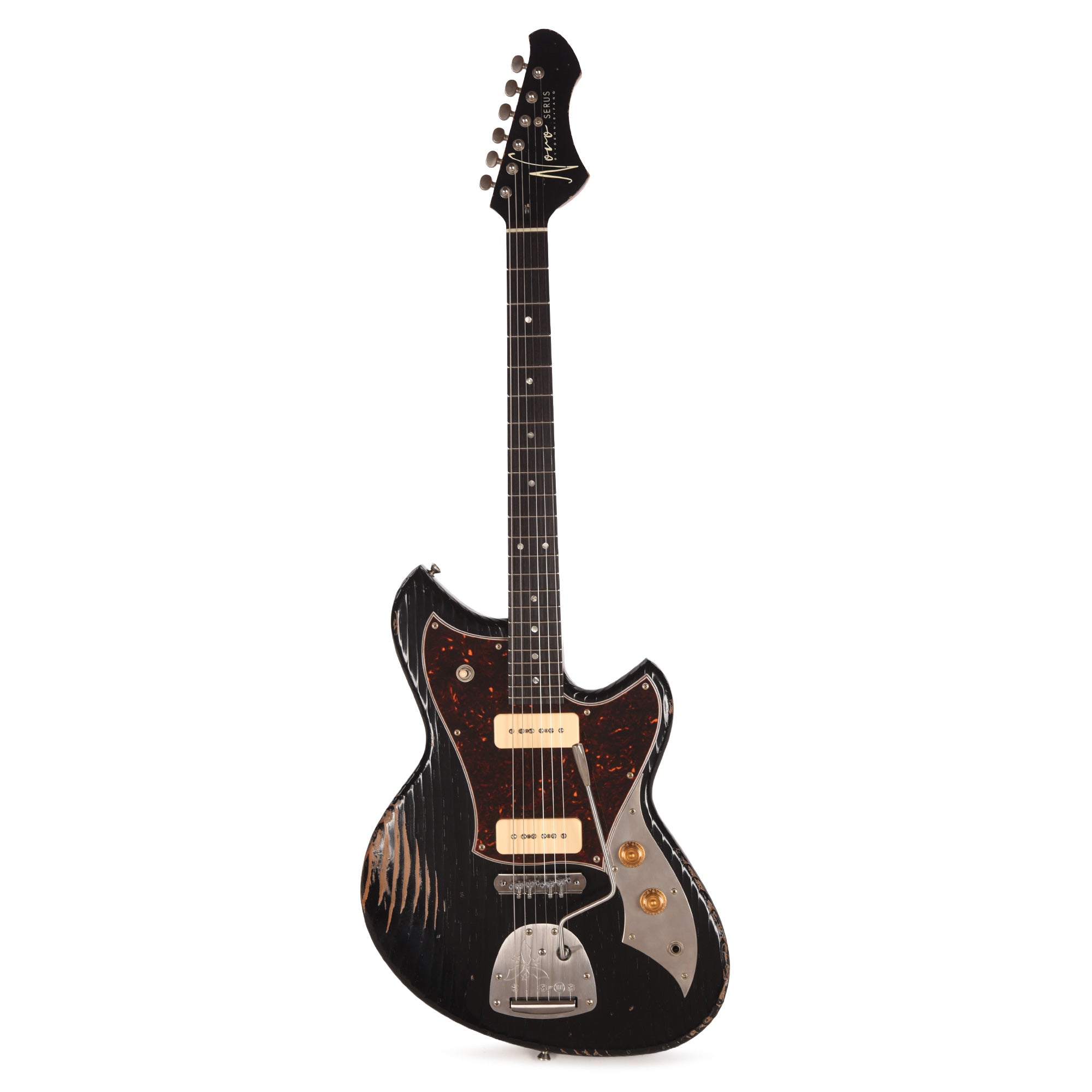 Novo Serus J Bull Black Medium Distress w/ Fralin P-90 Pickups Electric Guitars