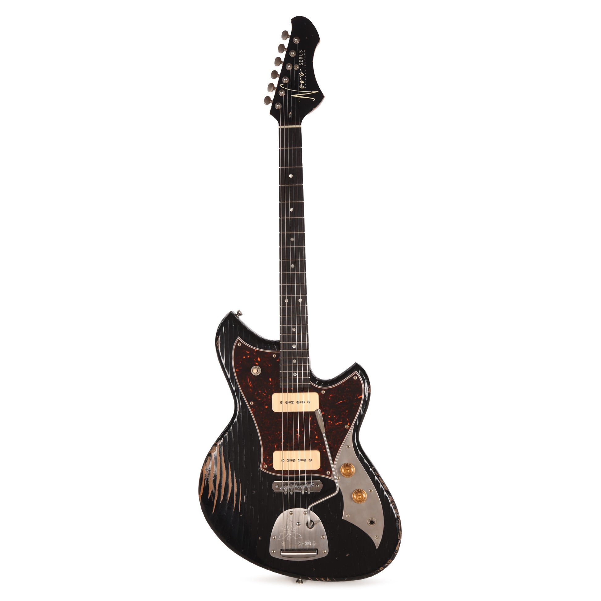 Novo Serus J Bull Black Medium Distress w/ Fralin P-90 Pickups Electric Guitars