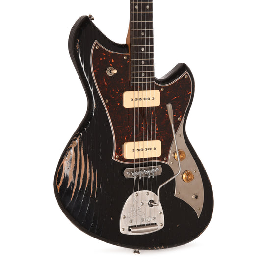 Novo Serus J Bull Black Medium Distress w/ Fralin P-90 Pickups Electric Guitars
