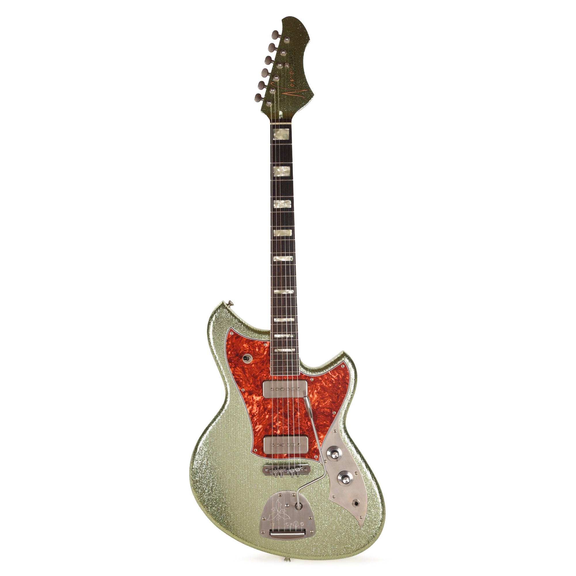 Novo Serus J Coke Bottle Green Sparkle Extra Light Distress w/ Fralin P-90 Pickups Electric Guitars