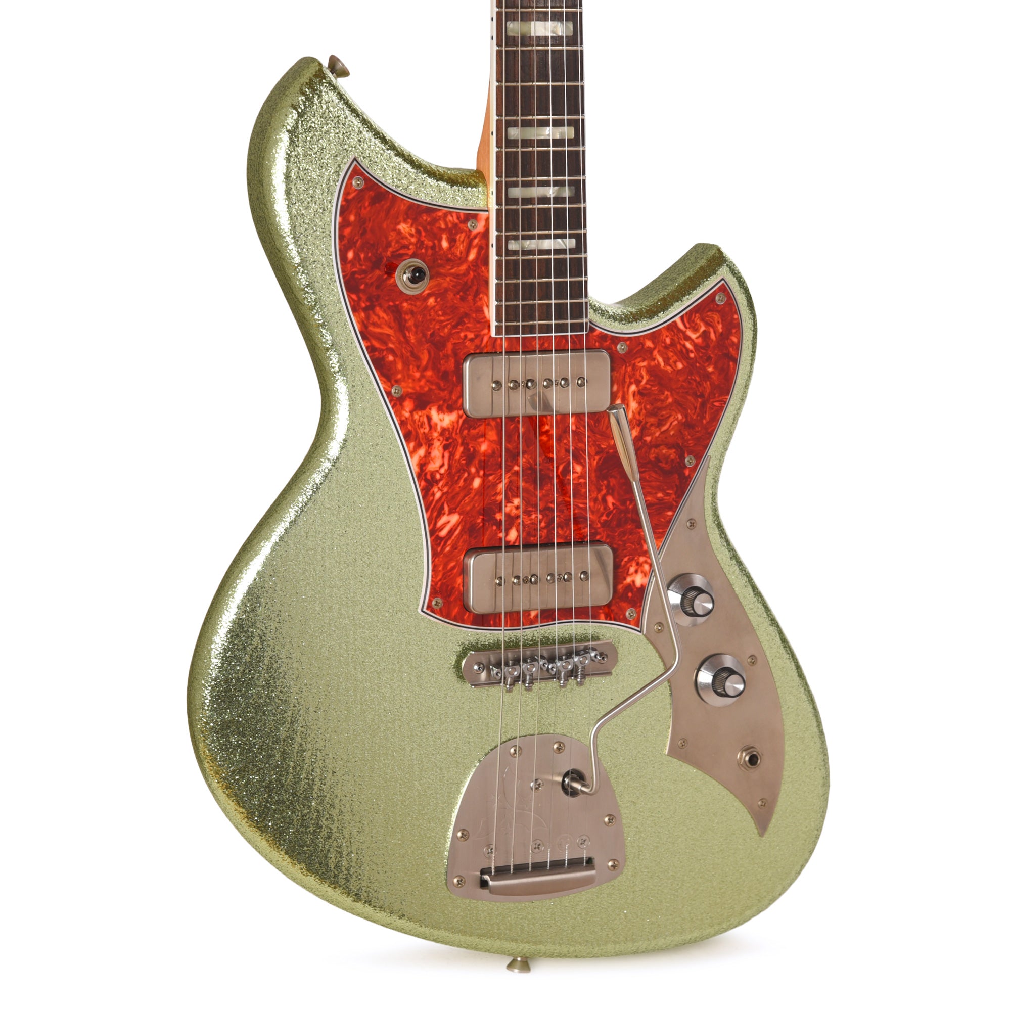 Novo Serus J Coke Bottle Green Sparkle Extra Light Distress w/ Fralin P-90 Pickups Electric Guitars