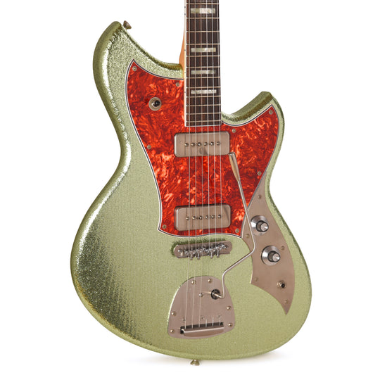 Novo Serus J Coke Bottle Green Sparkle Extra Light Distress w/ Fralin P-90 Pickups Electric Guitars
