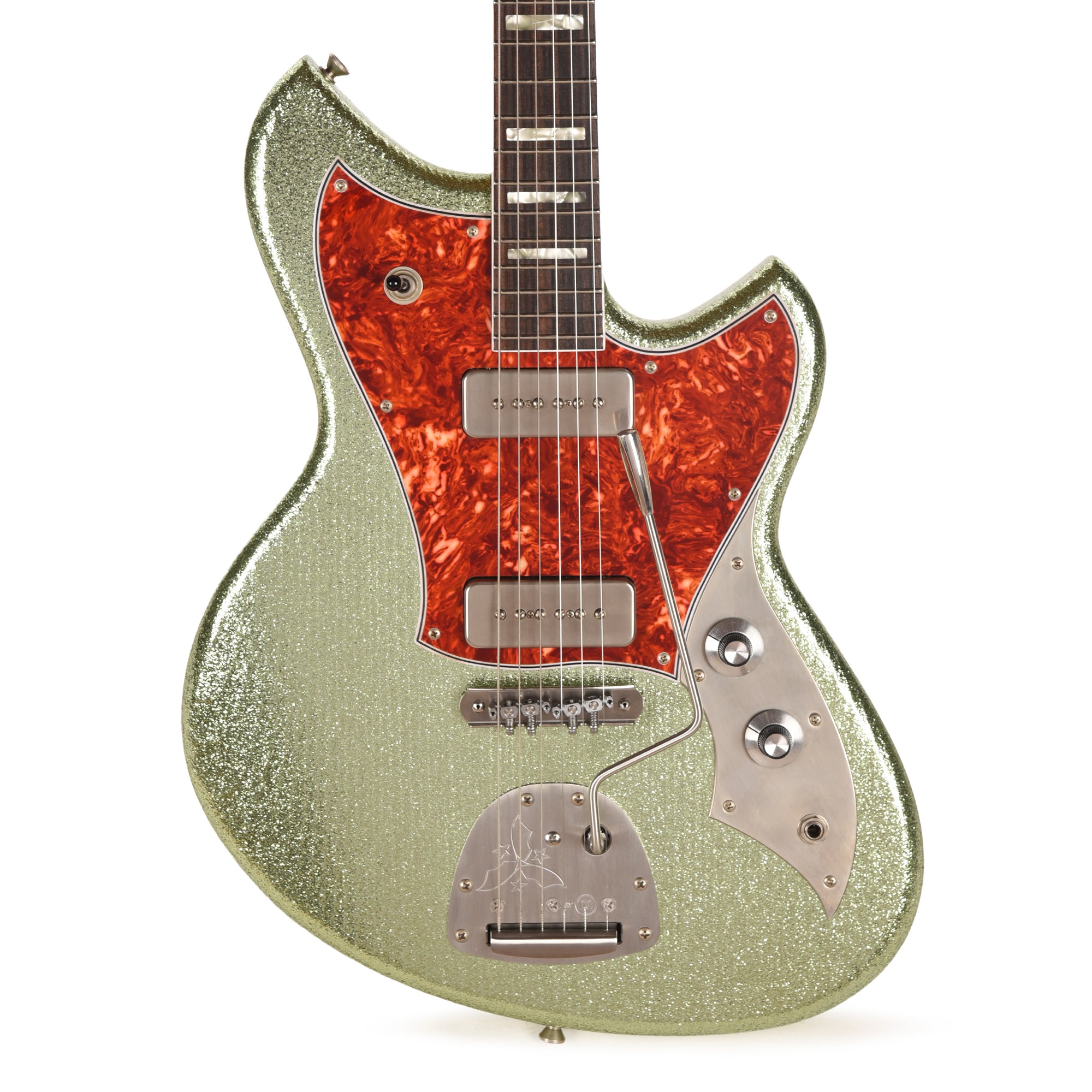 Novo Serus J Coke Bottle Green Sparkle Extra Light Distress w/ Fralin P-90 Pickups Electric Guitars