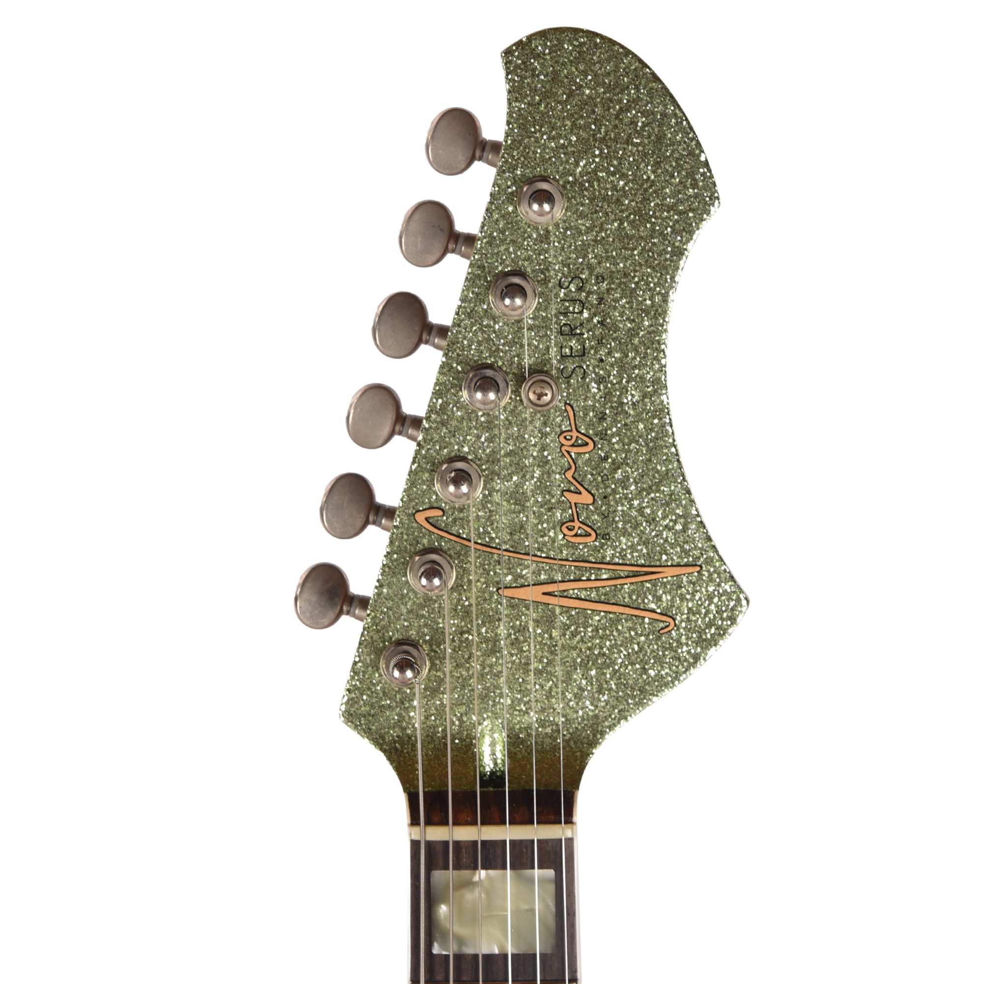 Novo Serus J Coke Bottle Green Sparkle Extra Light Distress w/ Fralin P-90 Pickups Electric Guitars