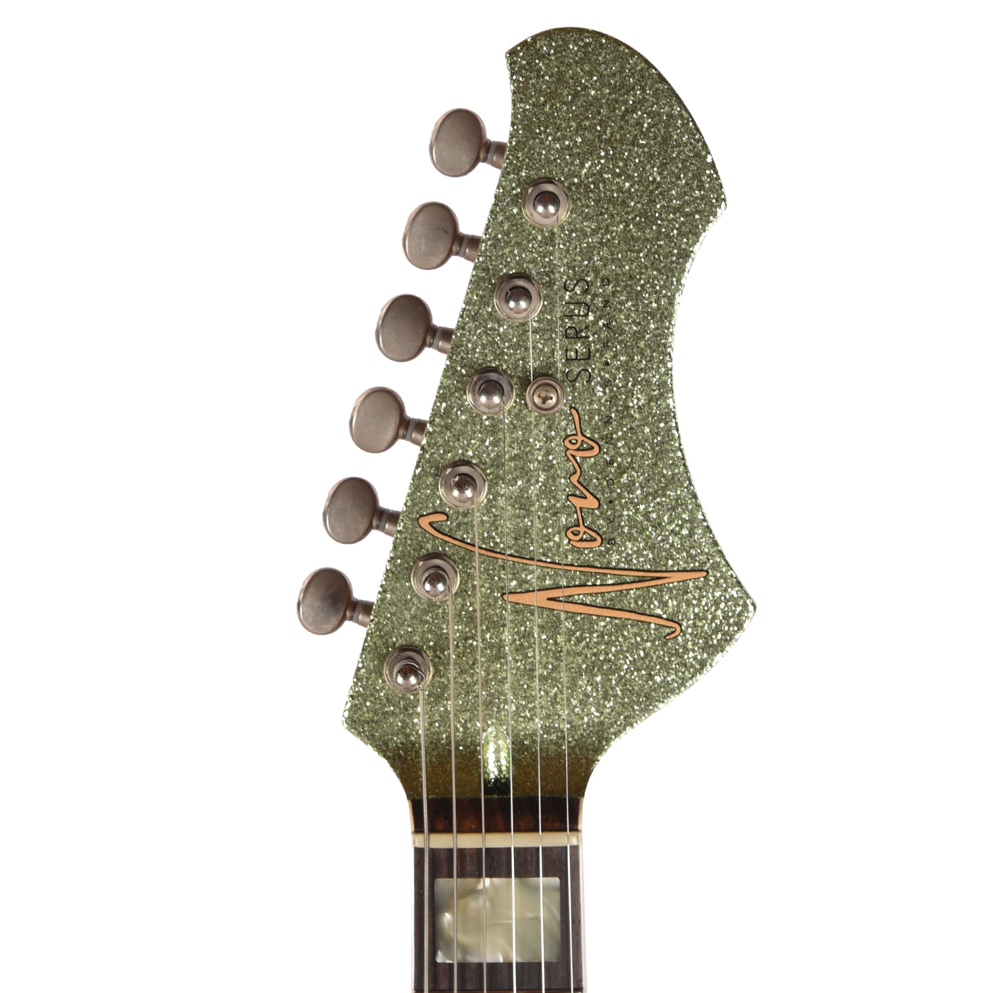Novo Serus J Coke Bottle Green Sparkle Extra Light Distress w/ Fralin P-90 Pickups Electric Guitars
