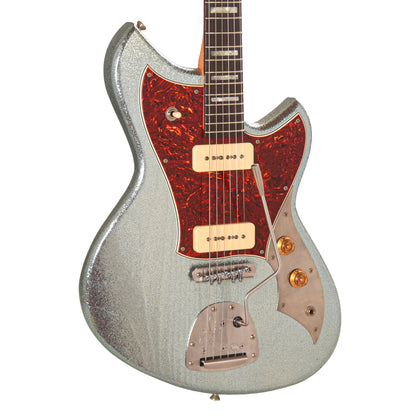 Novo Serus J Ice Blue Metallic Sparkle Extra Light Distress w/ Fralin P-90 Pickups Electric Guitars