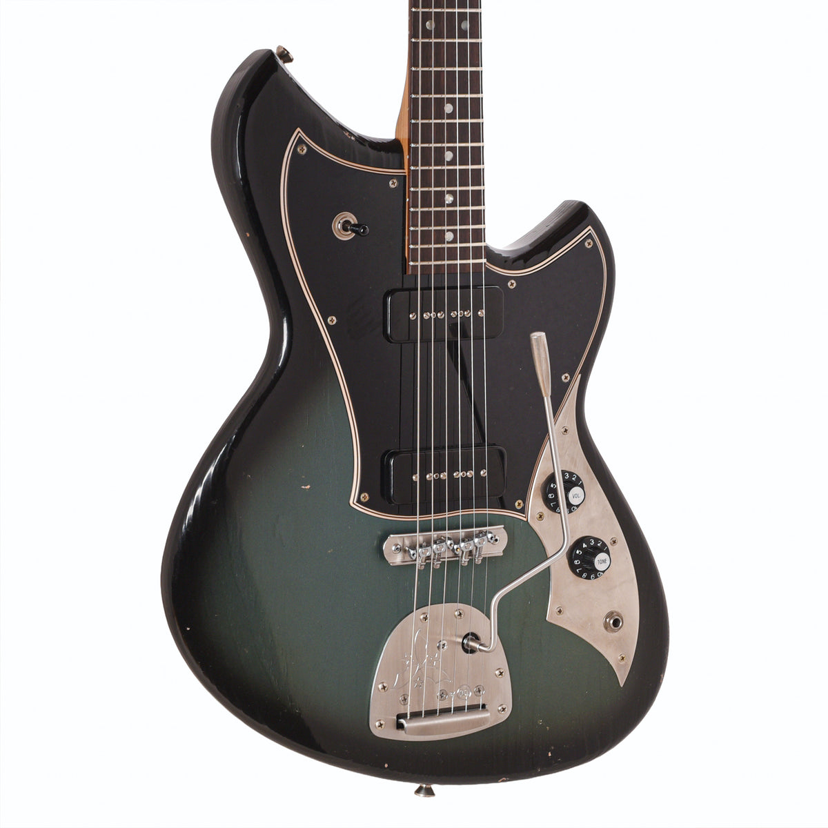 Novo Serus J Pelham Burst Light Distress w/ Lollar P-90 Pickups Electric Guitars