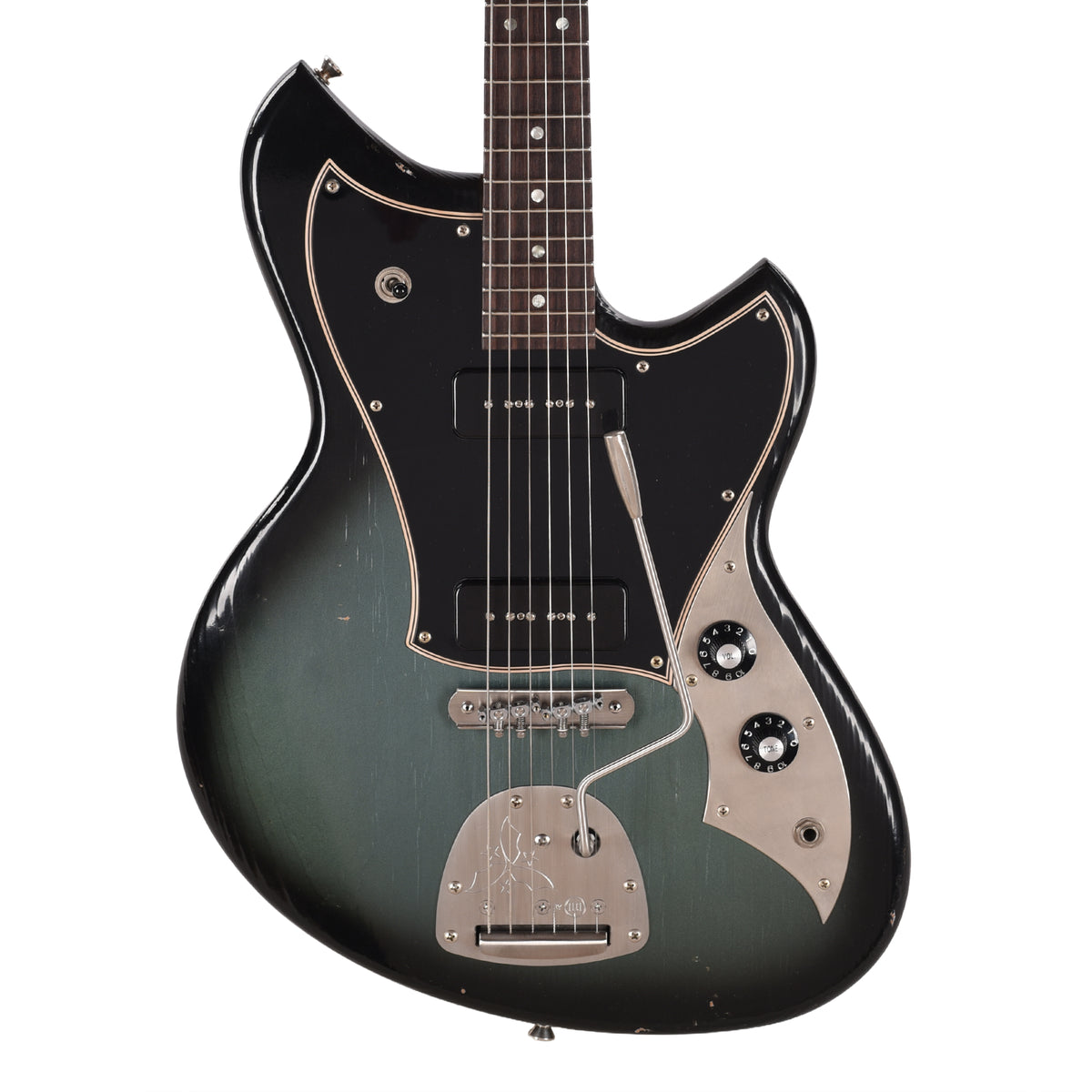 Novo Serus J Pelham Burst Light Distress w/ Lollar P-90 Pickups Electric Guitars