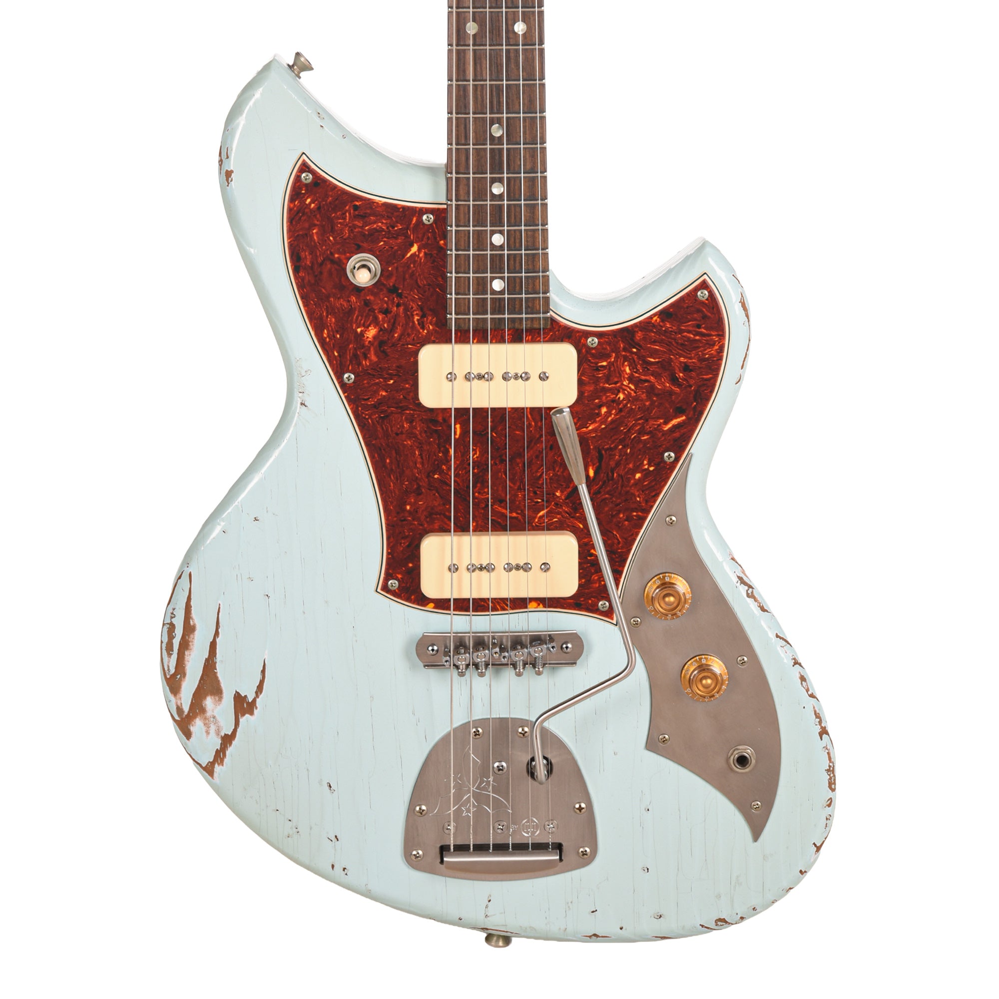 Novo Serus J Sonic Blue Medium Distress w/ Lollar 50's Wind P-90 Pickups Electric Guitars