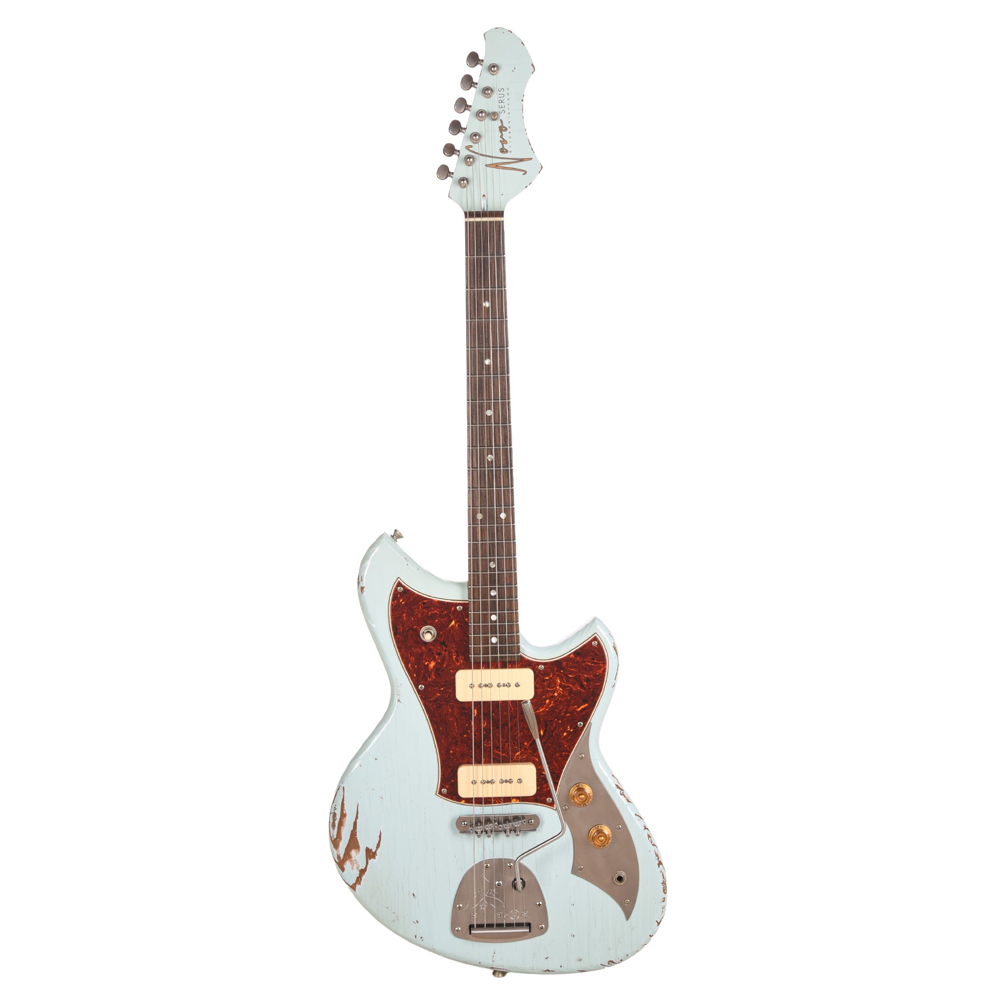 Novo Serus J Sonic Blue Medium Distress w/ Lollar 50's Wind P-90 Pickups Electric Guitars