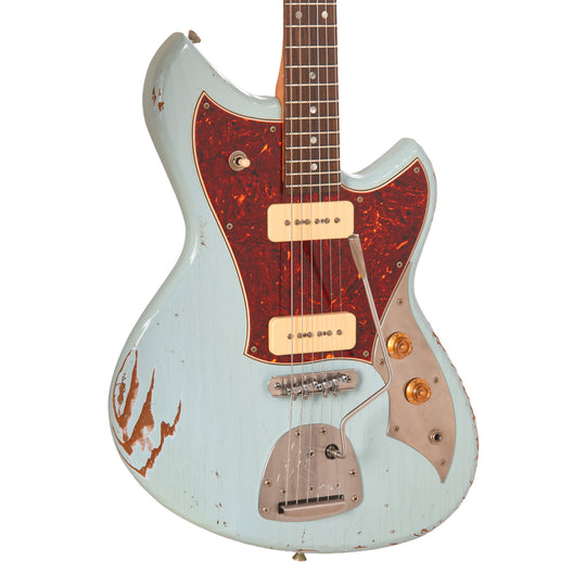Novo Serus J Sonic Blue Medium Distress w/ Lollar 50's Wind P-90 Pickups Electric Guitars