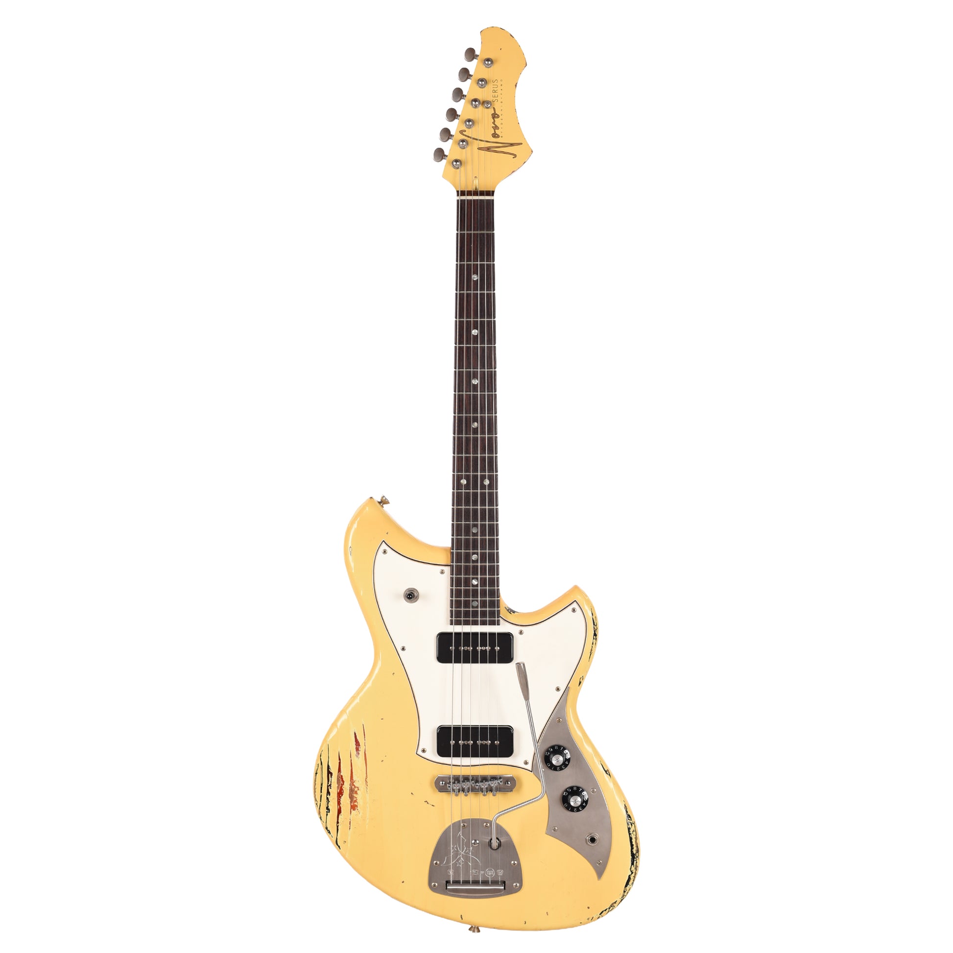 Novo Serus J Vintage Cream over '64 3-Tone Burst Medium Distress w/ Fralin P-90 Pickups Electric Guitars